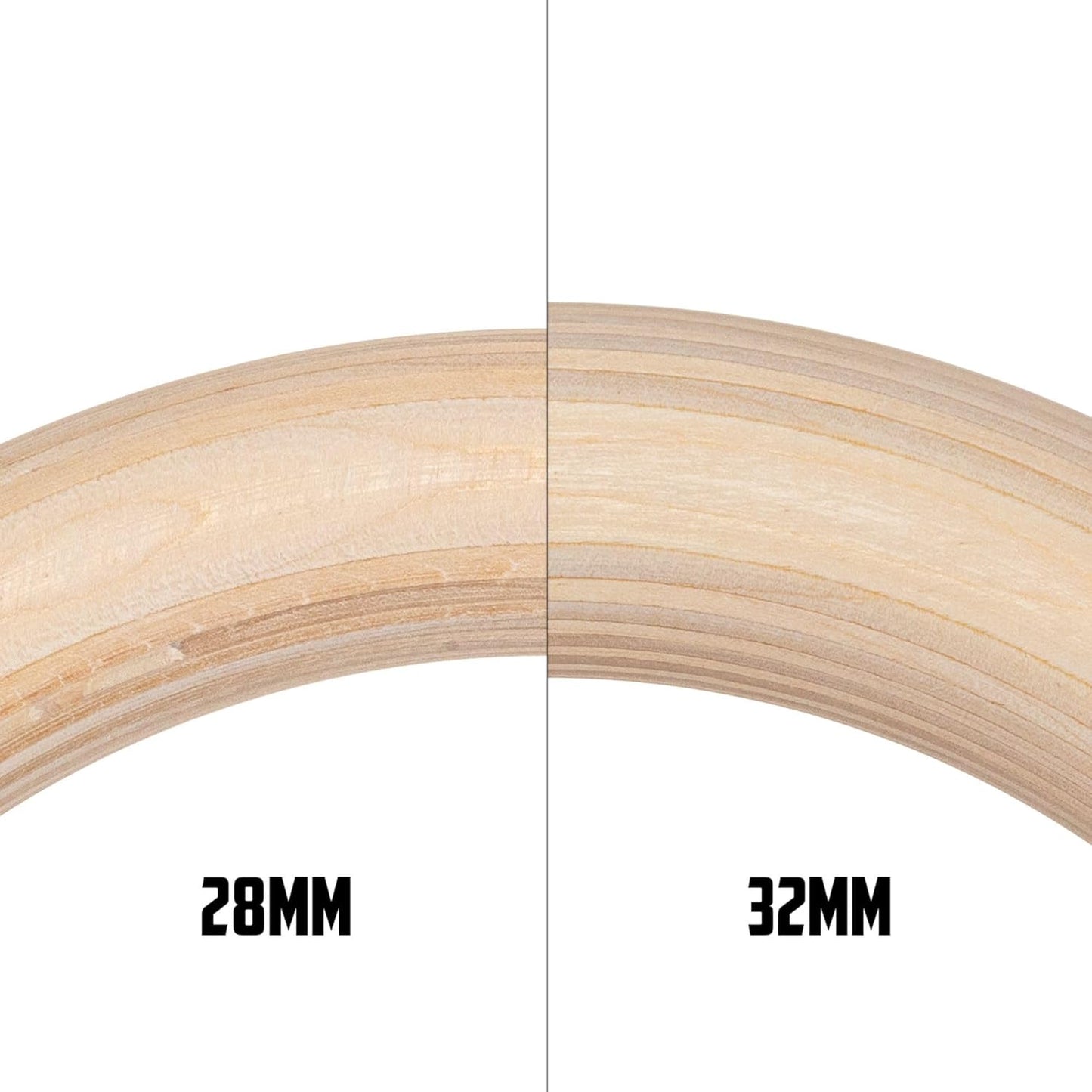 Wooden Gymnastic Rings with Adjustable Straps with Buckle – Premium Calisthenic Olympic Rings for Gymnastics, & Full Body Fitness for Home and Gym Workouts