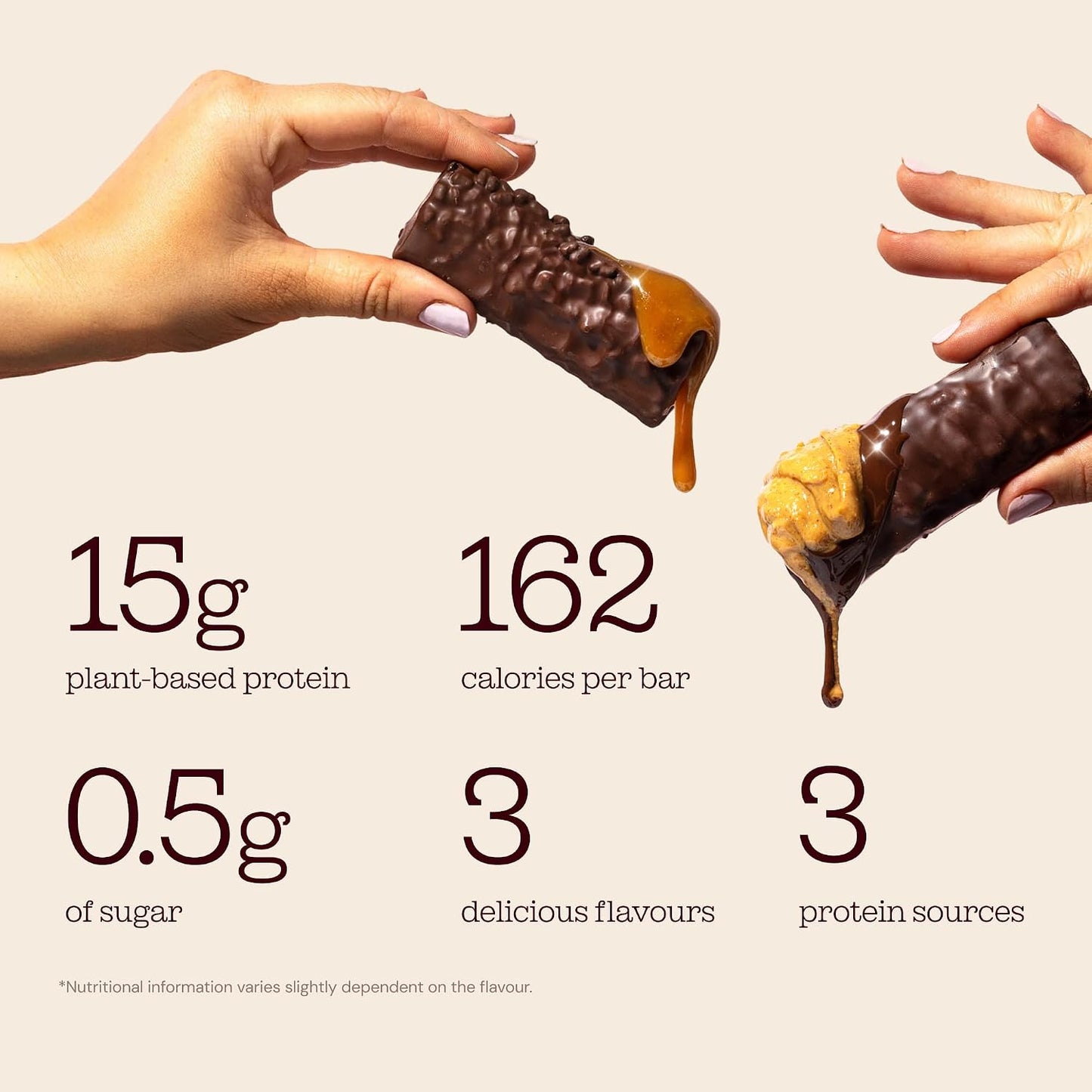 Vegan Protein Bars 12 X 50G | Plant Based Chocolate Protein Bars | Delicious Dairy Free, Low Sugar, Low Carb Bars | Sucralose Free, Gluten Free | 15G of Protein per Bar |