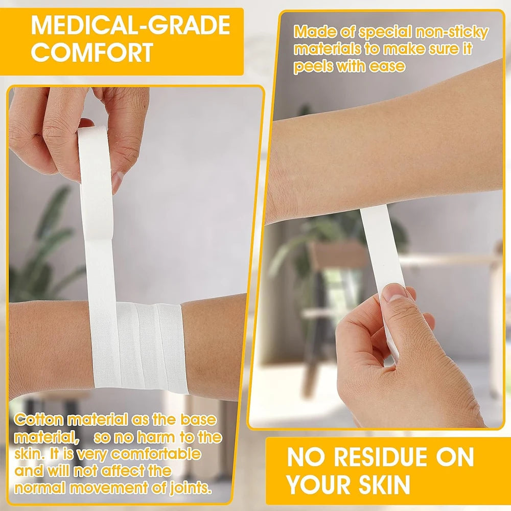 1/2/3Roll Finger Tape Skin-Friendly Fingers Athletic Sports Tape for Football Baseball Soccer Hockey Boxing Lacrosse Gymnastics