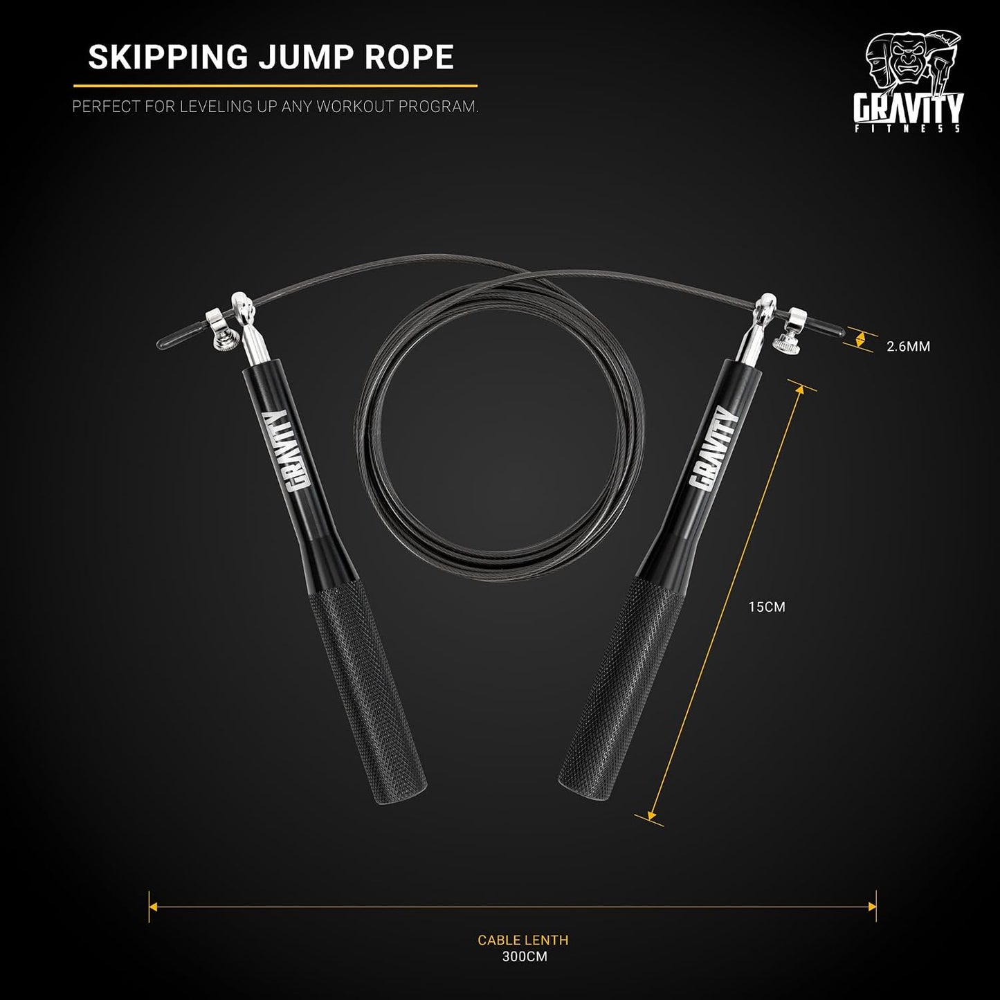 Speed Skipping Rope – Adjustable Jump Rope for Fitness, Fat Burning, Boxing, Home & Gym Workout – Tangle Free, Non-Slip Handle, Lightweight Jump Rope for Men & Women
