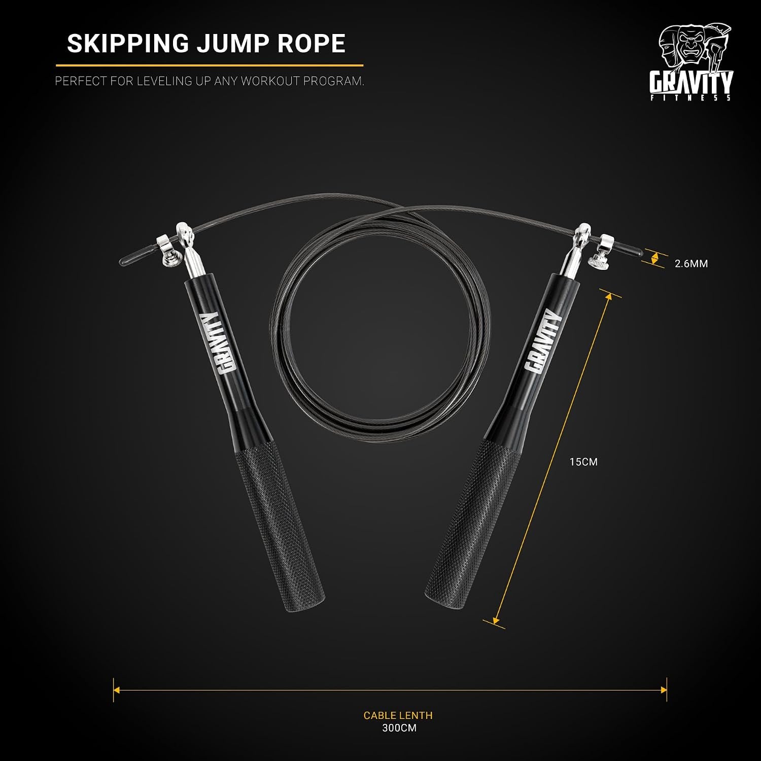 Speed Skipping Rope – Adjustable Jump Rope for Fitness, Fat Burning, Boxing, Home & Gym Workout – Tangle Free, Non-Slip Handle, Lightweight Jump Rope for Men & Women