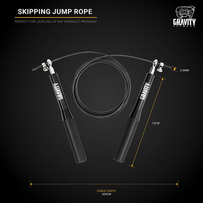 Speed Skipping Rope – Adjustable Jump Rope for Fitness, Fat Burning, Boxing, Home & Gym Workout – Tangle Free, Non-Slip Handle, Lightweight Jump Rope for Men & Women