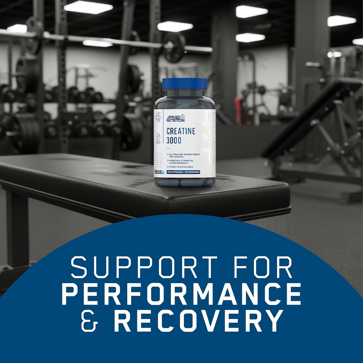 Creatine Monohydrate Capsules 3000Mg per Serving – High Strength Gym Supplement for Men & Women – Unflavoured Energy & Performance Support for Workout (120 Capsules – 30 Servings)