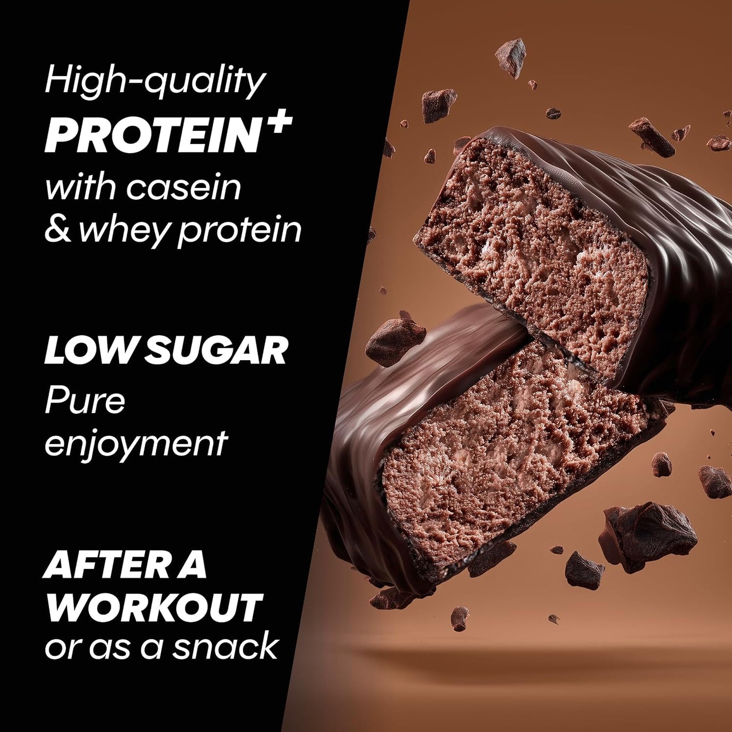 - Protein plus - Low Sugar - Chocolate Brownie - 16X35G - High Protein Low Sugar Bars - Palm Oil Free