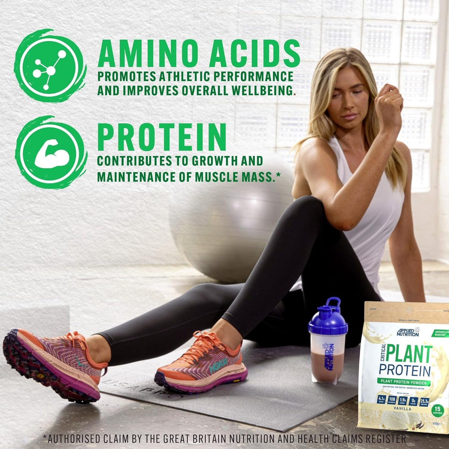 Plant Protein Powder – Critical Plant Vegan Protein Shake with SOYA, Pea, Brown Rice Proteins & Essential Amino Acids - Dairy-Free Gym Supplement (450G - 15 Servings) (Vanilla)