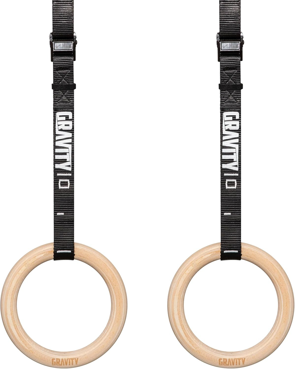 Wooden Gymnastic Rings with Adjustable Straps with Buckle – Premium Calisthenic Olympic Rings for Gymnastics, & Full Body Fitness for Home and Gym Workouts