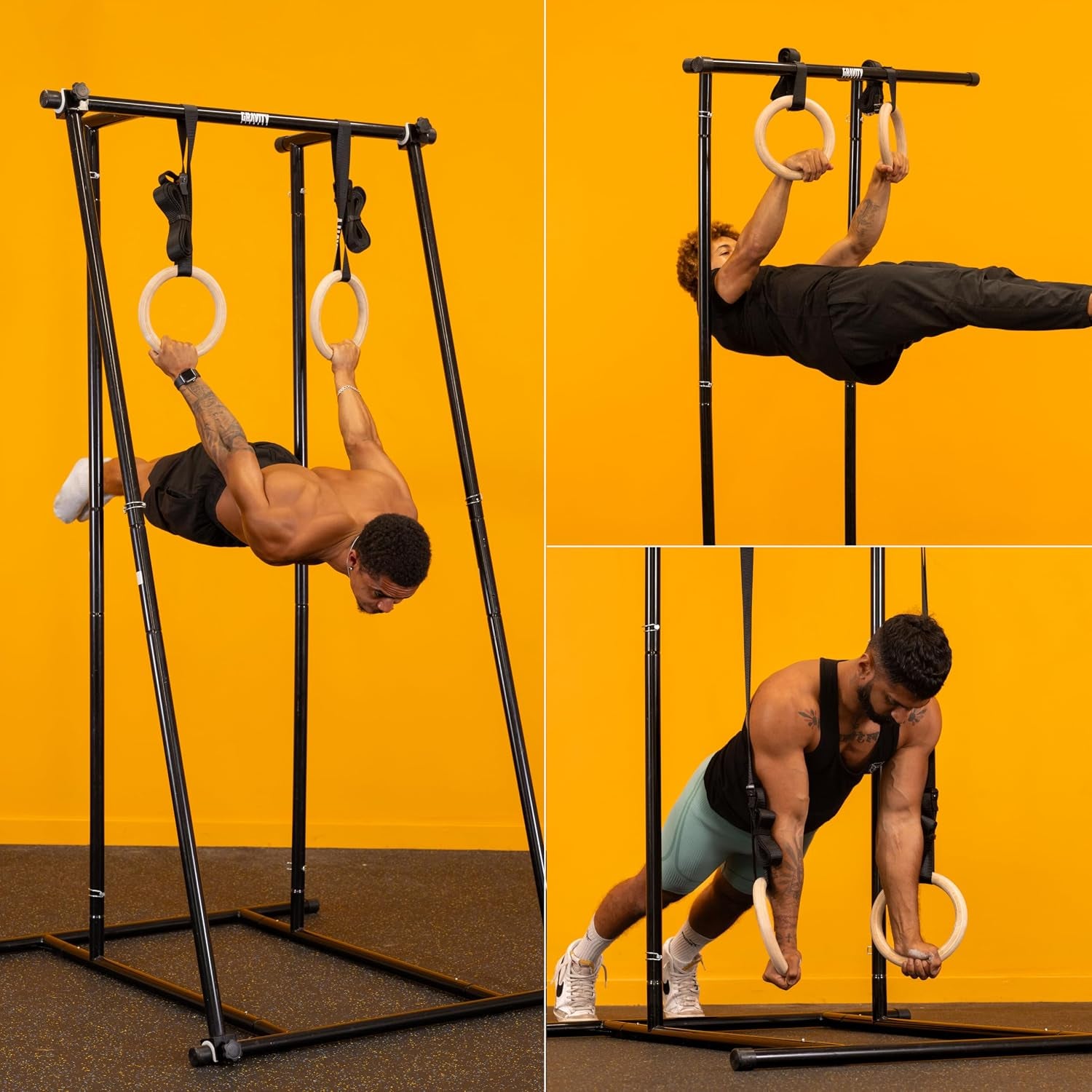 Wooden Gymnastic Rings with Adjustable Straps with Buckle – Premium Calisthenic Olympic Rings for Gymnastics, & Full Body Fitness for Home and Gym Workouts