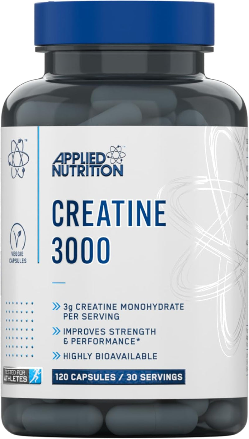 Creatine Monohydrate Capsules 3000Mg per Serving – High Strength Gym Supplement for Men & Women – Unflavoured Energy & Performance Support for Workout (120 Capsules – 30 Servings)