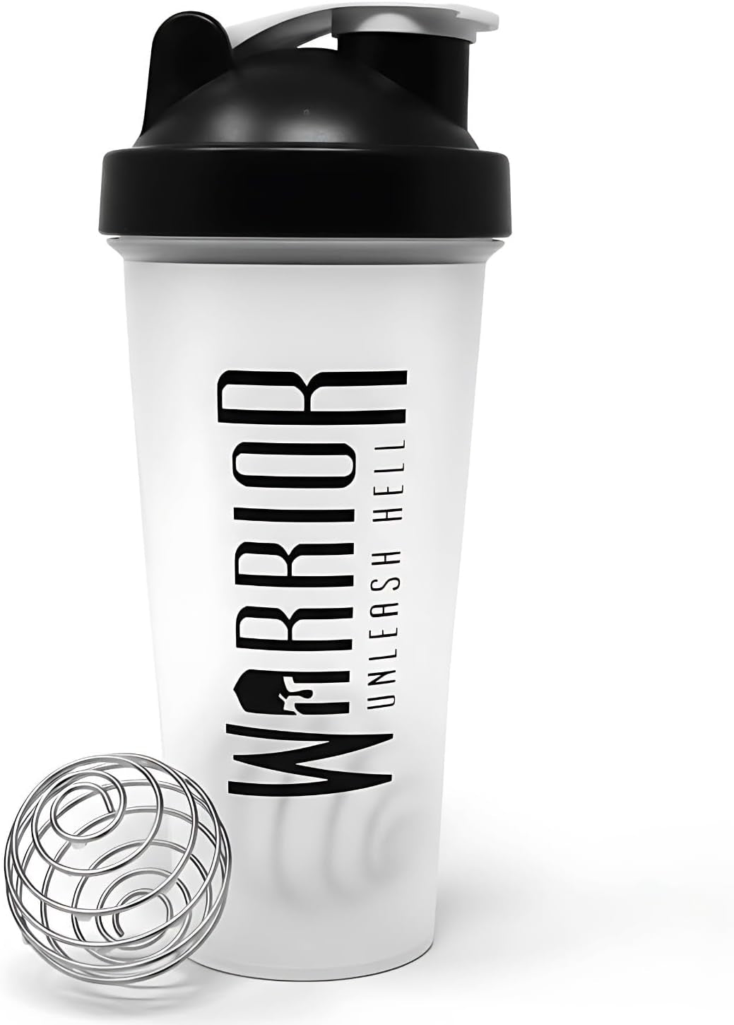 Protein Shaker Bottle, 600Ml with Wire Mixball Blender – Leakproof Clear Gym Bottle for Mixing Whey Protein Shake, Smoothies, Milkshake, Juice, Supplement Drinks – BPA Free, Dishwasher Safe