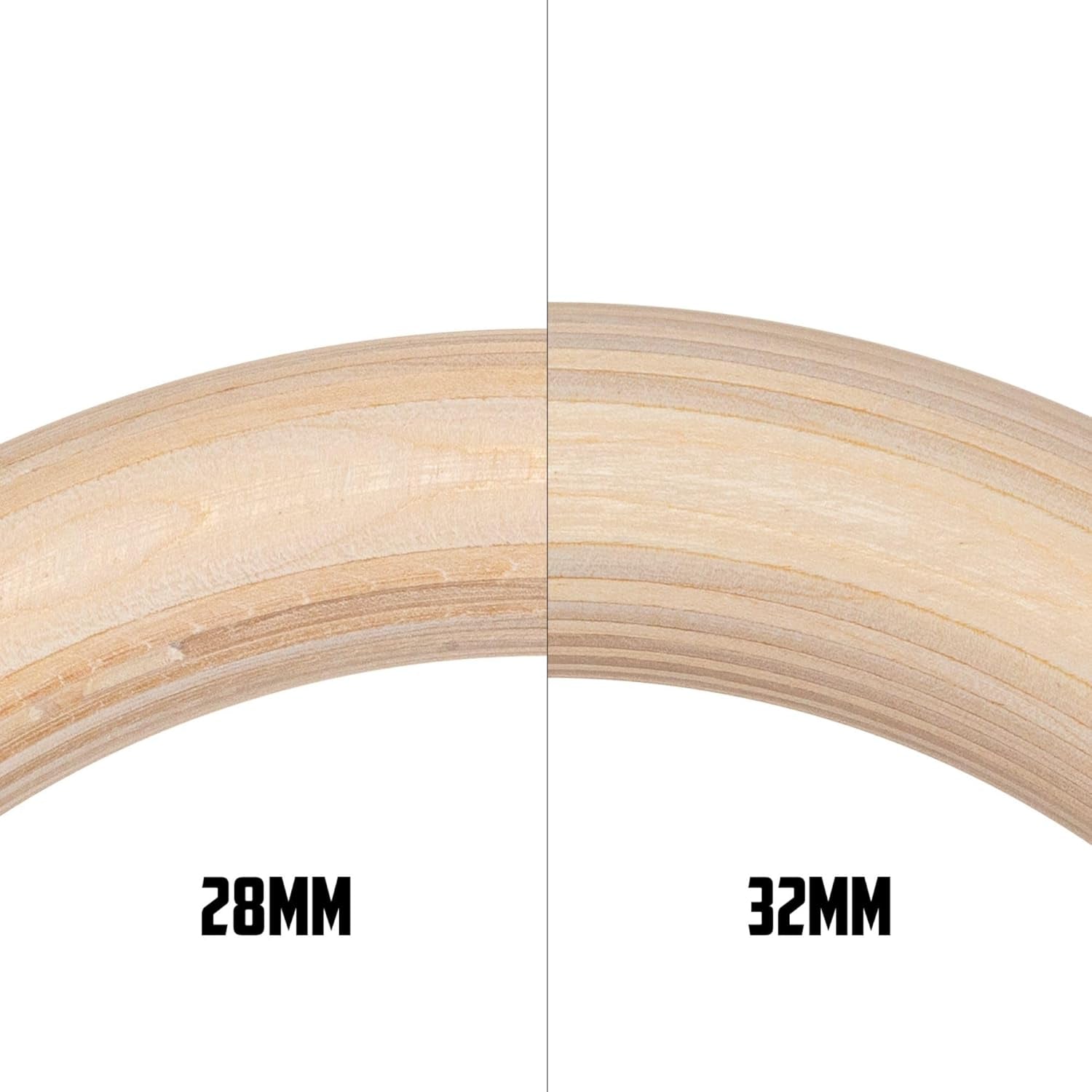 Wooden Gymnastic Rings with Adjustable Straps with Buckle – Premium Calisthenic Olympic Rings for Gymnastics, & Full Body Fitness for Home and Gym Workouts