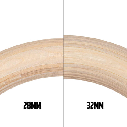 Wooden Gymnastic Rings with Adjustable Straps with Buckle – Premium Calisthenic Olympic Rings for Gymnastics, & Full Body Fitness for Home and Gym Workouts